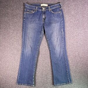 Vintage Levis 545 Jeans Womens 12 Blue Fade Low Bootcut Stretch Denim 35x31 Y2K